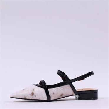 Una Healy Watermelon Pointed Mary Jane - Black White
